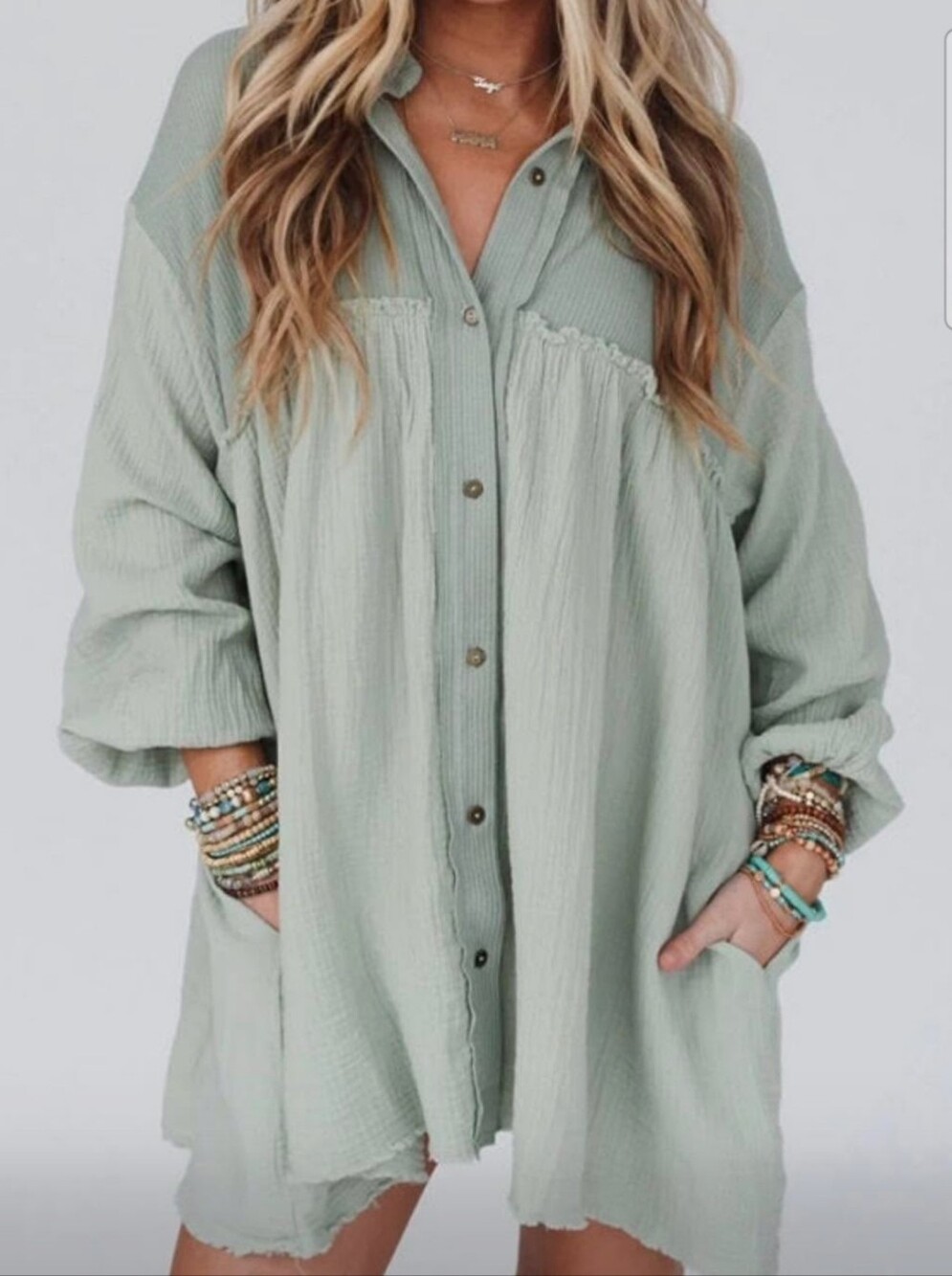Boho Fairy Flowly Long Sleeve Mini Dress